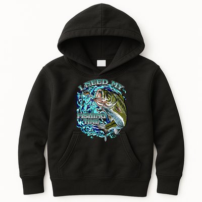 I Need My Fishing Time Kids Hoodie