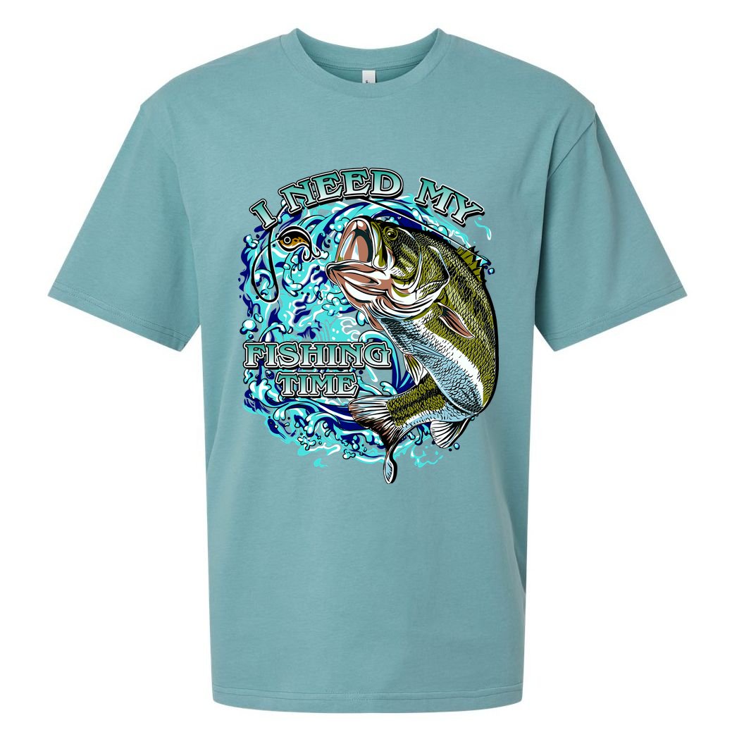 I Need My Fishing Time Sueded Cloud Jersey T-Shirt