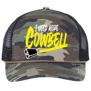 I Need More Cowbell Gift Retro Rope Trucker Hat Cap