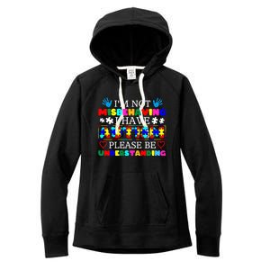 IM Not Misbehaving I Have Autism Asd Autism Warriors Gift Women's Fleece Hoodie