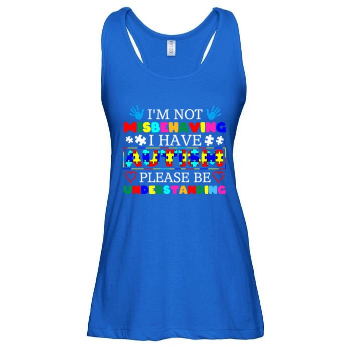 IM Not Misbehaving I Have Autism Asd Autism Warriors Gift Ladies Essential Flowy Tank