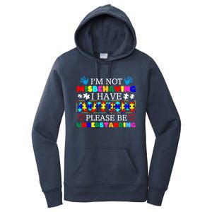 IM Not Misbehaving I Have Autism Asd Autism Warriors Gift Women's Pullover Hoodie