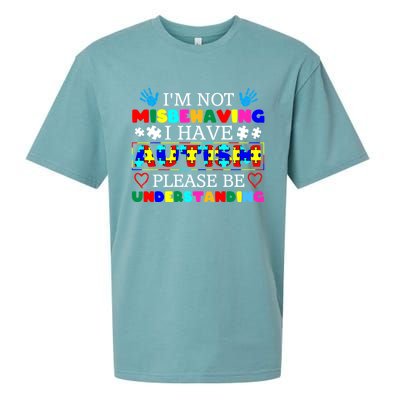 IM Not Misbehaving I Have Autism Asd Autism Warriors Gift Sueded Cloud Jersey T-Shirt