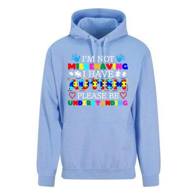 IM Not Misbehaving I Have Autism Asd Autism Warriors Gift Unisex Surf Hoodie