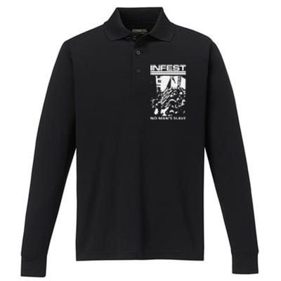 Infest No Mans Slave Performance Long Sleeve Polo