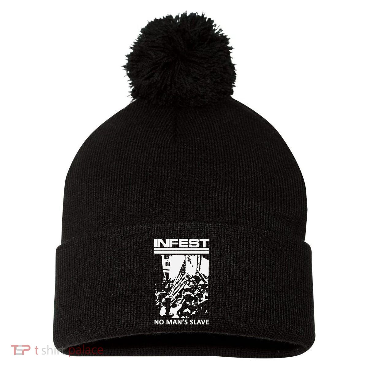 Infest No Mans Slave Pom Pom 12in Knit Beanie