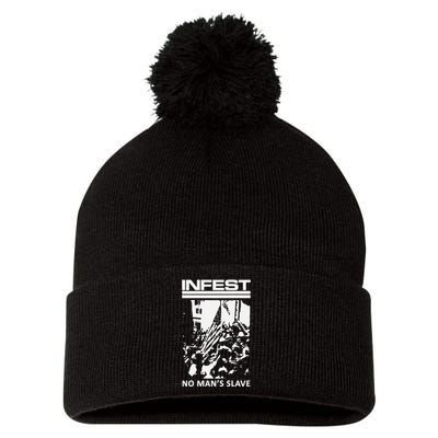 Infest No Mans Slave Pom Pom 12in Knit Beanie