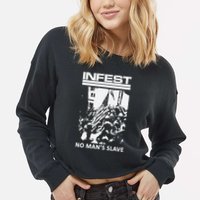 Infest No Mans Slave Cropped Pullover Crew