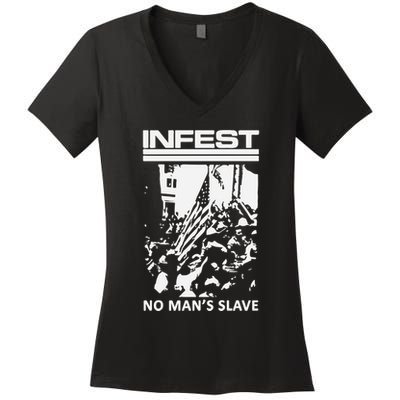 Infest No Mans Slave Women's V-Neck T-Shirt