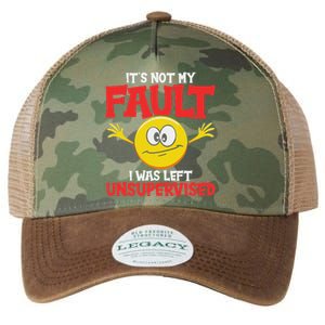 It´S Not My Fault I Was Left Unsupervised Sarcastic Legacy Tie Dye Trucker Hat