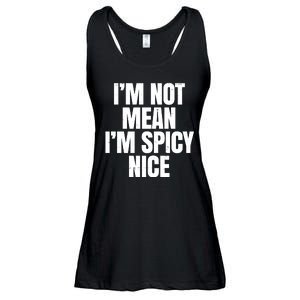 Im Not Mean Im Spicy Nice Funny Ladies Essential Flowy Tank