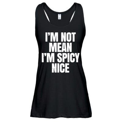 Im Not Mean Im Spicy Nice Funny Ladies Essential Flowy Tank