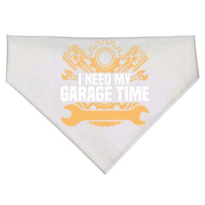 I Need My Garage Time Engine Quote Motor Car Mechanic Meaningful Gift USA-Made Doggie Bandana