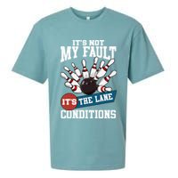 It's Not My Fault Lane Conditions Funny Bowling Team Bowler Sueded Cloud Jersey T-Shirt