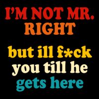 I’m Not Mr Right But Ill F You Till He Gets Here Tall T-Shirt