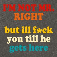 I’m Not Mr Right But Ill F You Till He Gets Here Cotton Canvas Backpack
