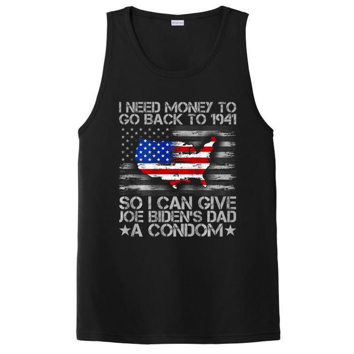 I Need Money To Go Back To 1941 Funny Joe Biden PosiCharge Competitor Tank