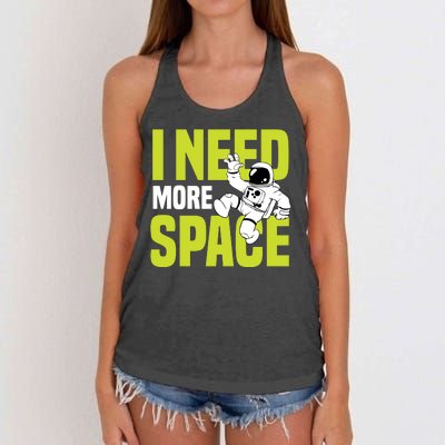 I Need More Space | Funny Astronaut Women's Knotted Racerback Tank