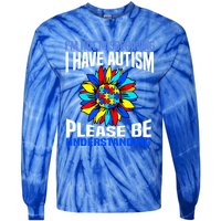 IM Not Misbehaving I Have Autism Awareness Autistic Gift Tie-Dye Long Sleeve Shirt