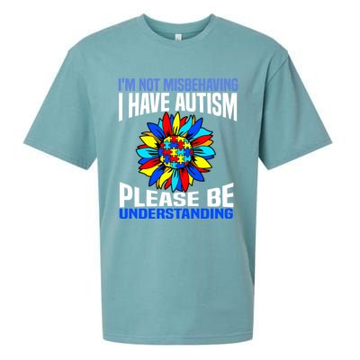 IM Not Misbehaving I Have Autism Awareness Autistic Gift Sueded Cloud Jersey T-Shirt