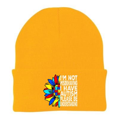 IM Not Misbehaving I Have Autism Awareness Autistic Gift Knit Cap Winter Beanie