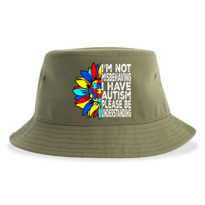 IM Not Misbehaving I Have Autism Awareness Autistic Gift Sustainable Bucket Hat