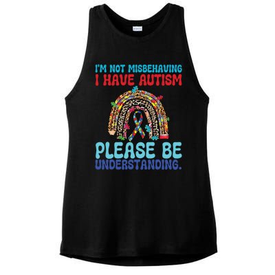 IM Not Misbehaving I Have Autism Please Be Understanding Gift Ladies PosiCharge Tri-Blend Wicking Tank