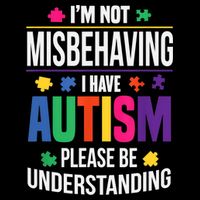 I'm Not Misbehaving Gift I Have Autism Please Understand Gift Flat Bill Trucker Hat