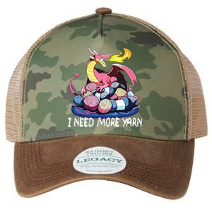 I Need More Yarn Funny Dragon Knitting Quilting Legacy Tie Dye Trucker Hat