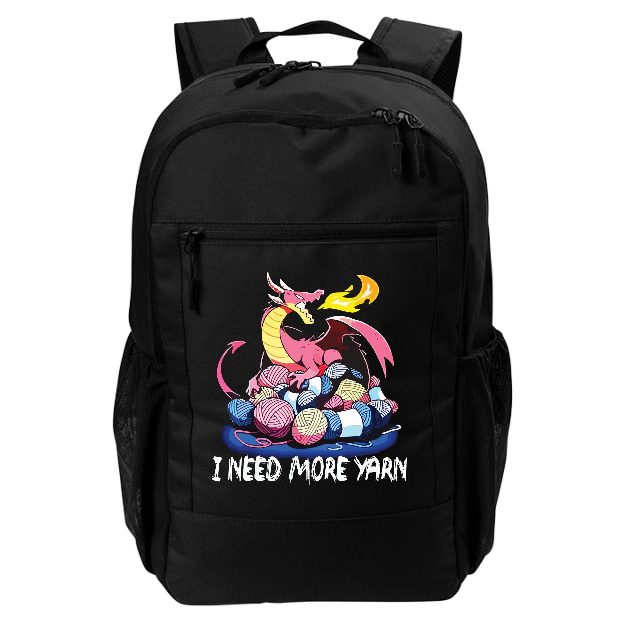 I Need More Yarn Funny Dragon Knitting Quilting Backpack