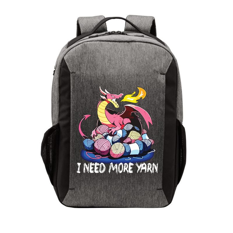 I Need More Yarn Funny Dragon Knitting Quilting Vector Backpack