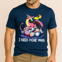 I Need More Yarn Funny Dragon Knitting Quilting Cooling Performance Crew T-Shirt