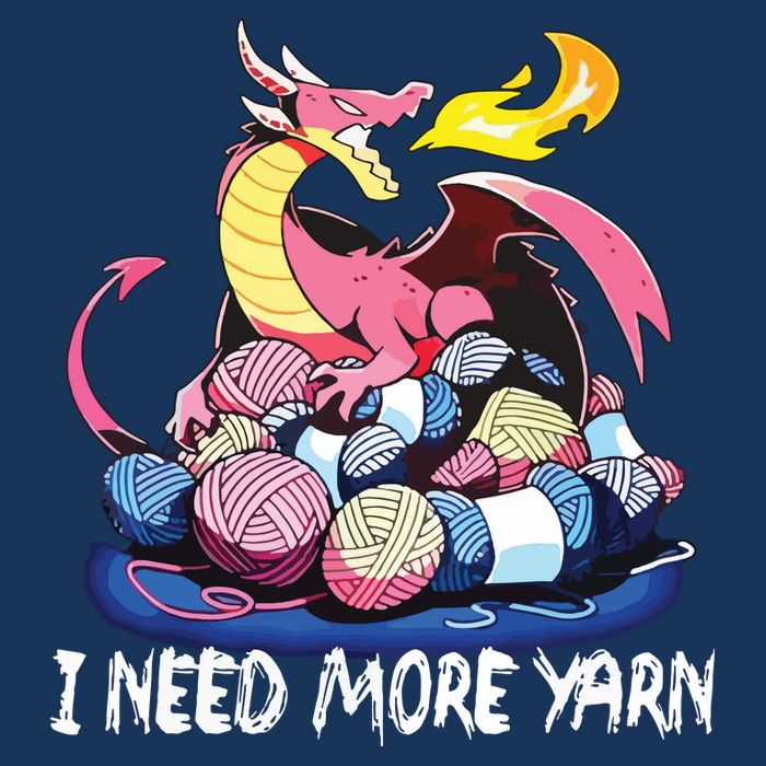 I Need More Yarn Funny Dragon Knitting Quilting Cooling Performance Crew T-Shirt