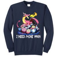 I Need More Yarn Funny Dragon Knitting Quilting Sweatshirt