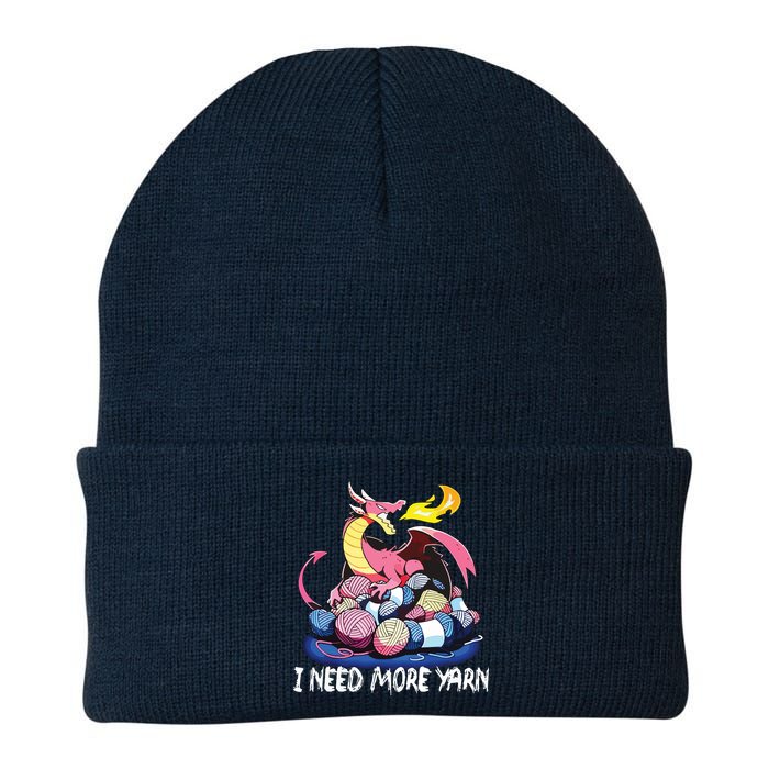 I Need More Yarn Funny Dragon Knitting Quilting Beanie