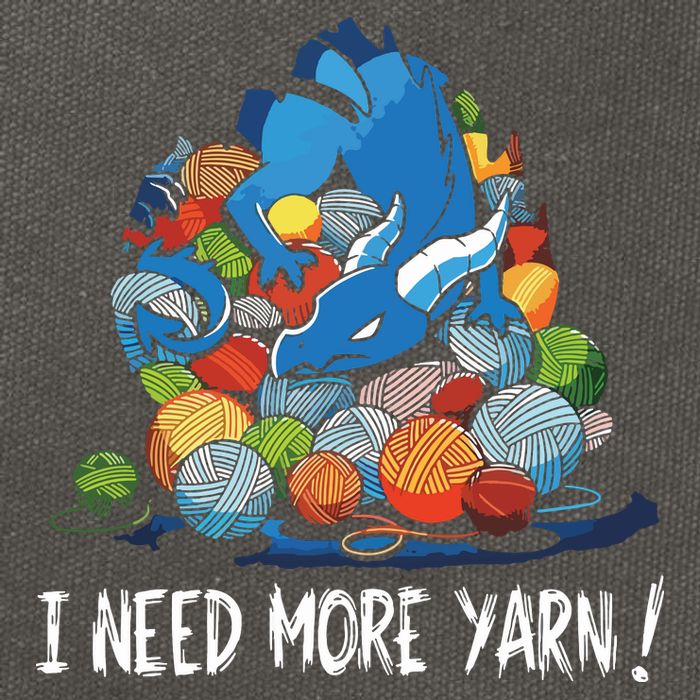 I Need More Yarn Dragon Cotton Canvas Backpack