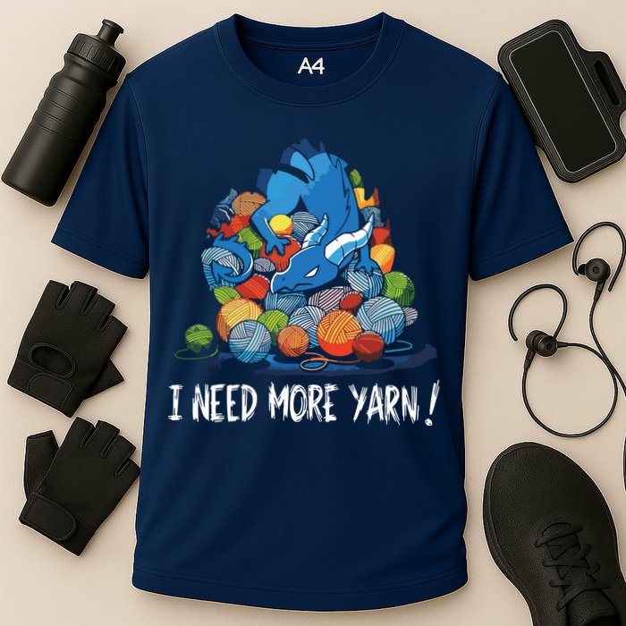 I Need More Yarn Dragon Cooling Performance Crew T-Shirt