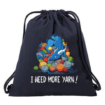 I Need More Yarn Dragon Drawstring Bag