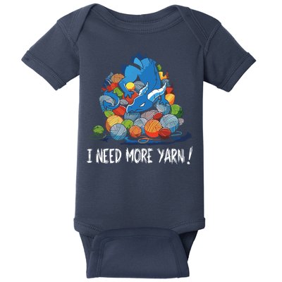 I Need More Yarn Dragon Baby Bodysuit