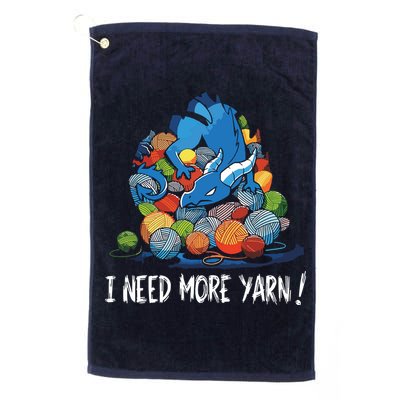 I Need More Yarn Dragon Golf Towel