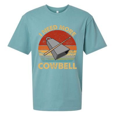 I Need More Cowbell Funny Drummer Lover Humorous Sueded Cloud Jersey T-Shirt