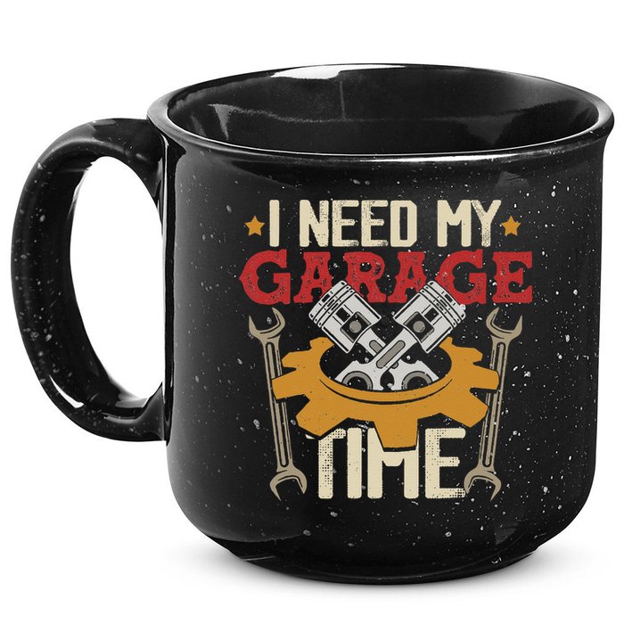 I Need My Garage Time Car Garage Auto Mechanic Car Lover 15oz Campfire Ceramic Mug