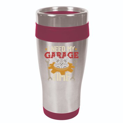 I Need My Garage Time Car Garage Auto Mechanic Car Lover 16oz Travel Tumbler