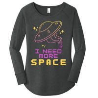 I Need More Space Funny UFO Alien Abduction Roswell Believe Women's Perfect Tri Tunic Long Sleeve Shirt