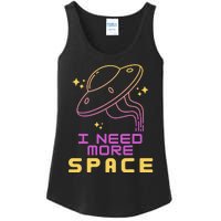 I Need More Space Funny UFO Alien Abduction Roswell Believe Ladies Essential Tank