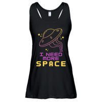 I Need More Space Funny UFO Alien Abduction Roswell Believe Ladies Essential Flowy Tank