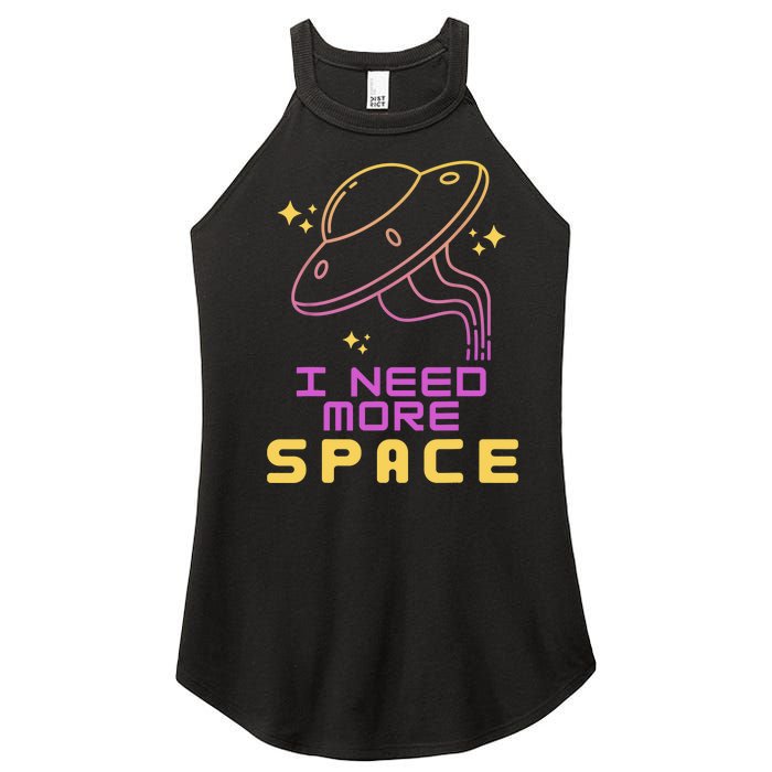 I Need More Space Funny UFO Alien Abduction Roswell Believe Women's Perfect Tri Rocker Tank