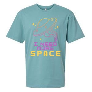 I Need More Space Funny UFO Alien Abduction Roswell Believe Sueded Cloud Jersey T-Shirt