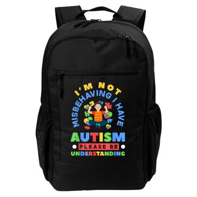 I'm Not Misbehaving I Have Autism Awareness Autistic Boy Daily Commute Backpack
