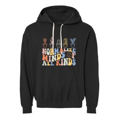 Inclusion Normalize Minds Of All Kinds Autism Awareness Garment-Dyed Fleece Hoodie